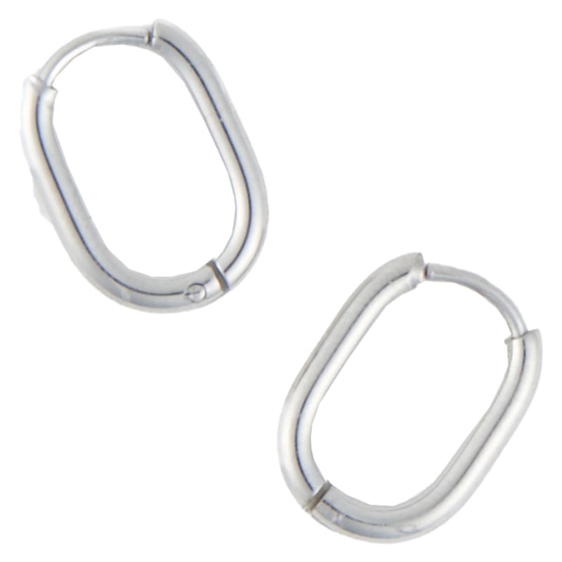 Howard's Narelle Waterproof Oval Huggie Silver Hoop Earrings