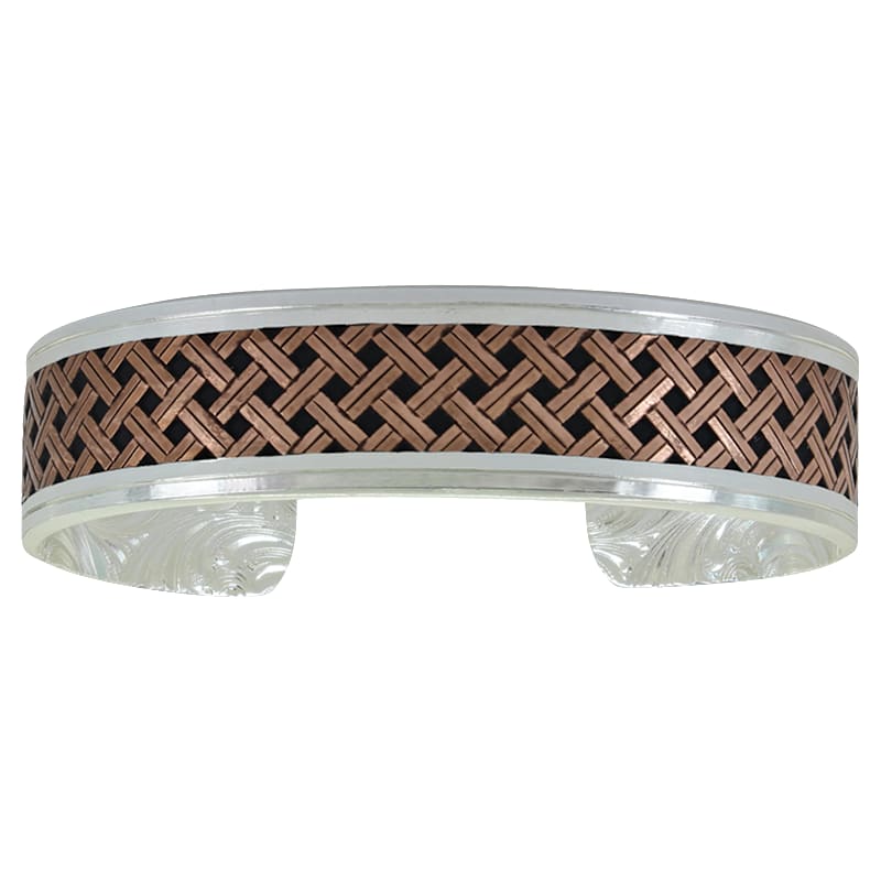 Montana Silversmiths Classic Legacy Weave Crossing Paths Cuff Bracelet