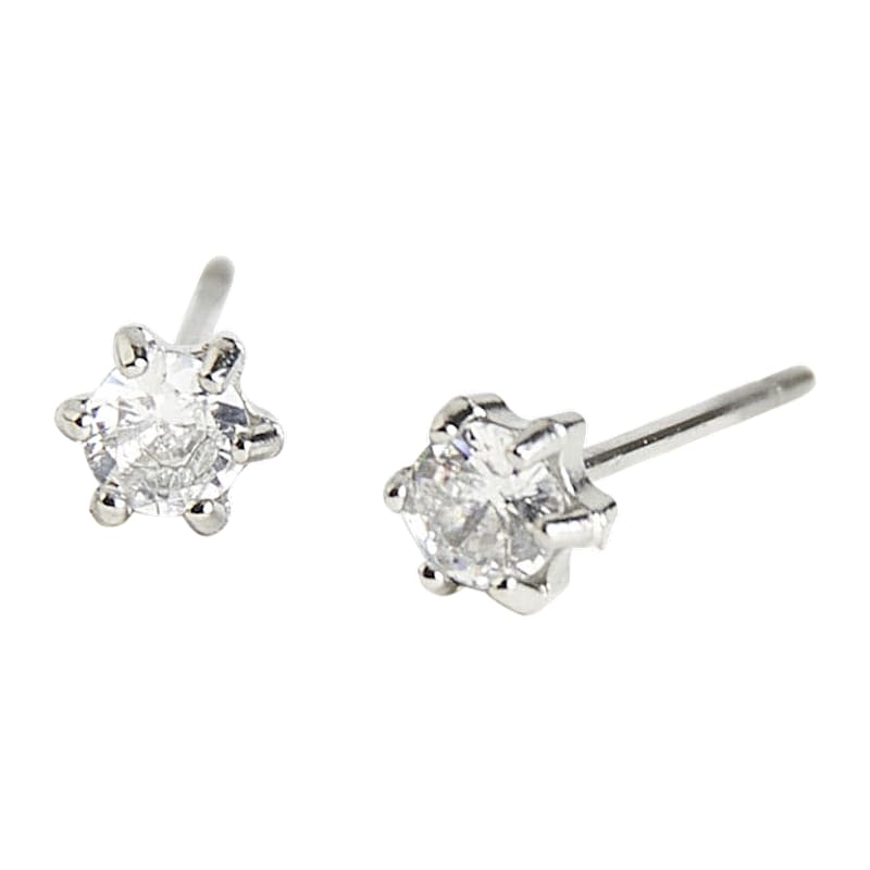 Howard's Narelle Gold Waterproof 3mm Round Cubic Zirconia Stud Earrings