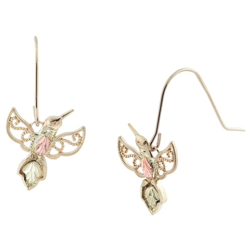 Black Hills Gold Hummingbird Earrings