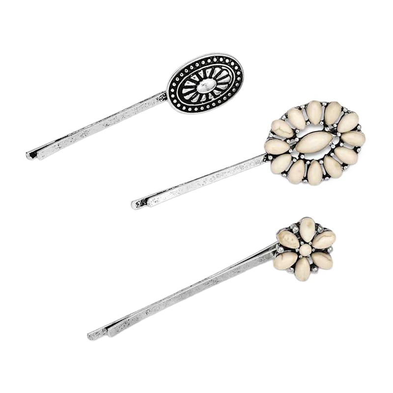 Montana Silversmiths Buffalo Bloom Hairpin Set