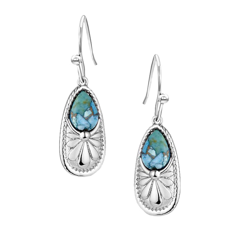 Montana Silversmiths Pointed Path Turquoise Earrings