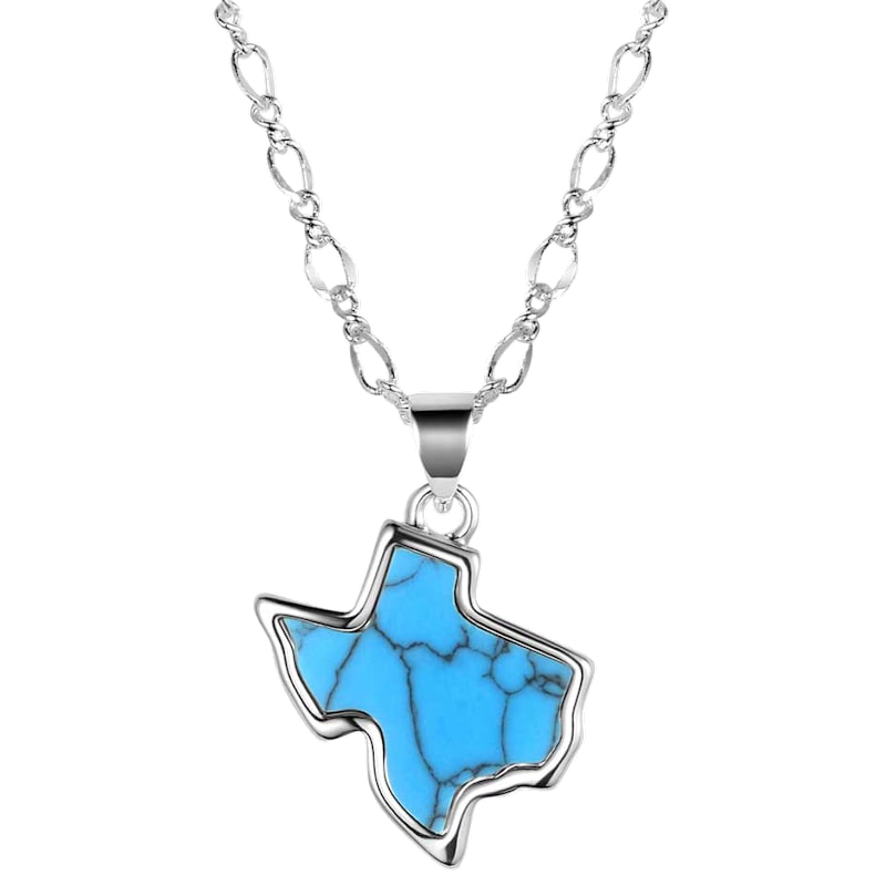 Montana Silversmiths Turquoise Texas State Necklace