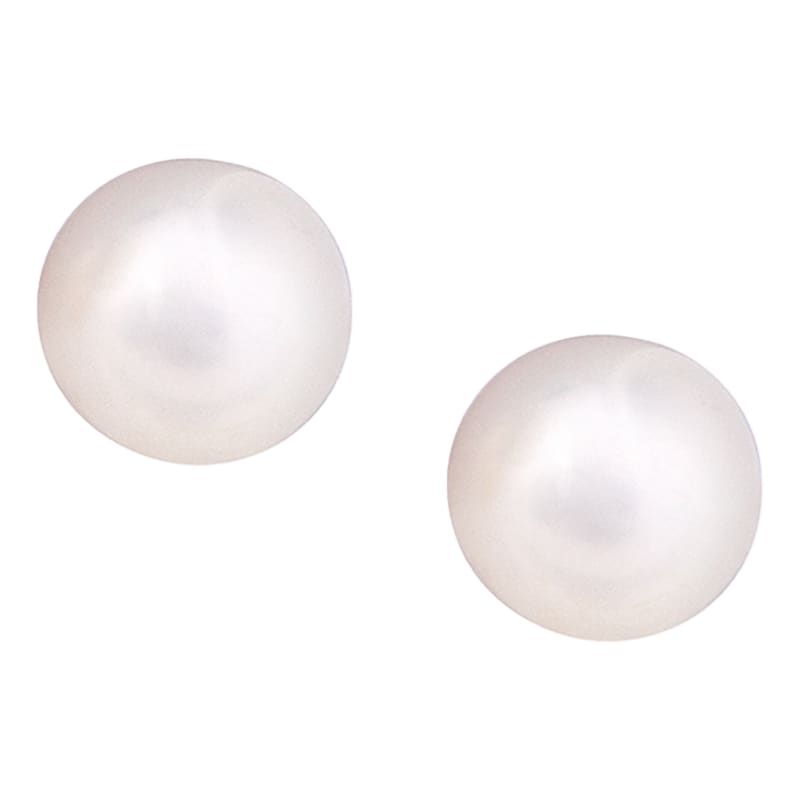 TR Jewelry Concepts 7mm Pearl 14K Yellow Gold Stud Earrings