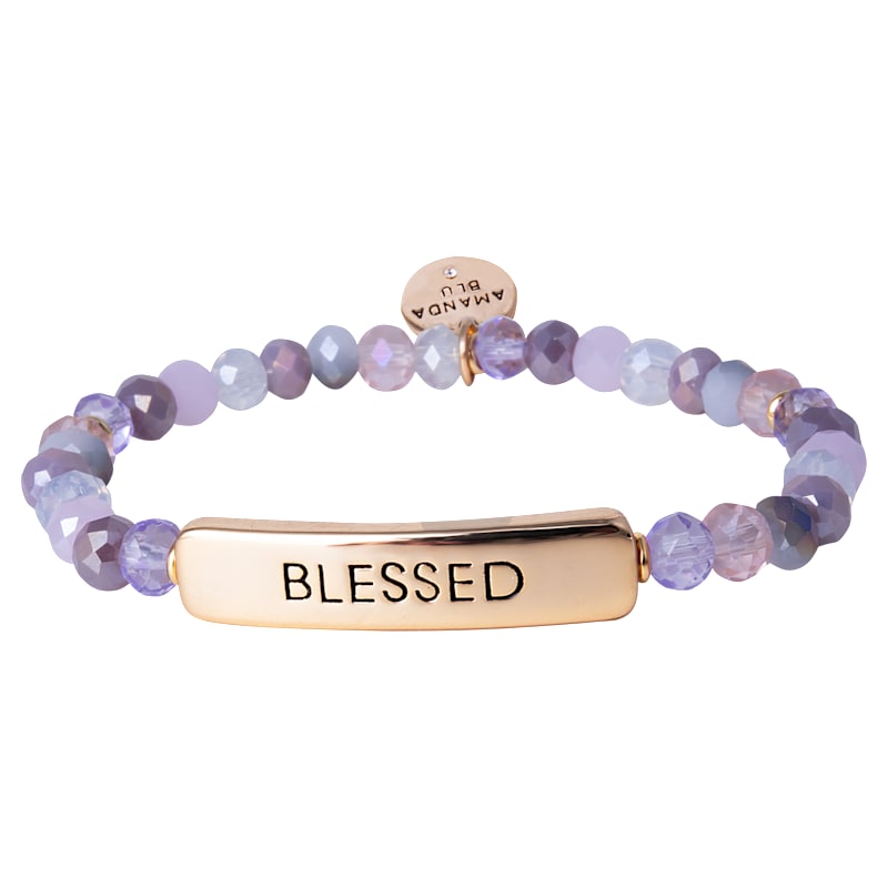 Amanda Blu Blu Sky Blessed Glass Bead Stretch Bracelet
