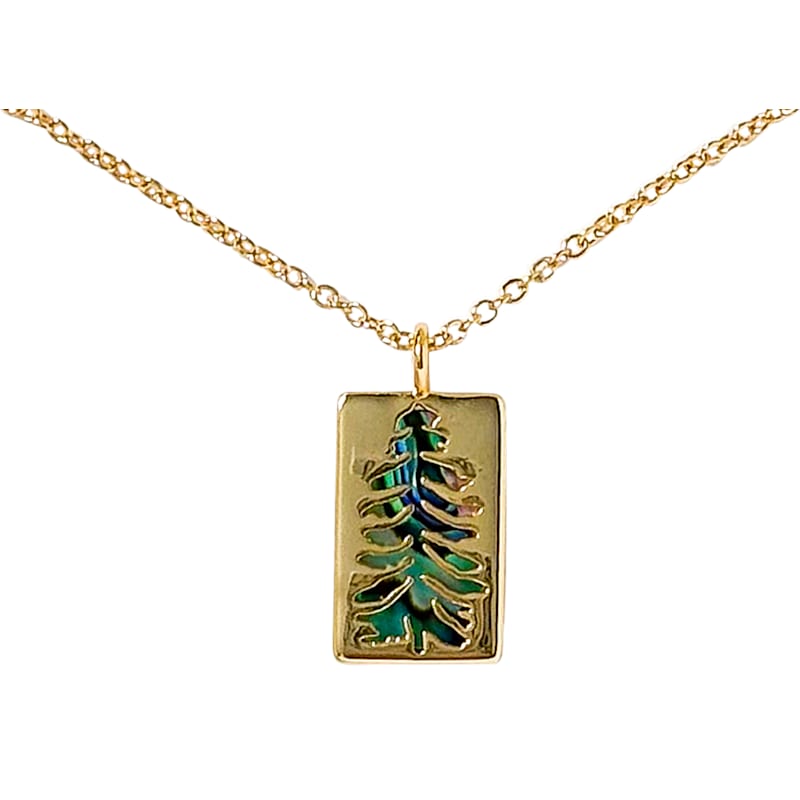 Amanda Blu Abalone Tree Gold Necklace
