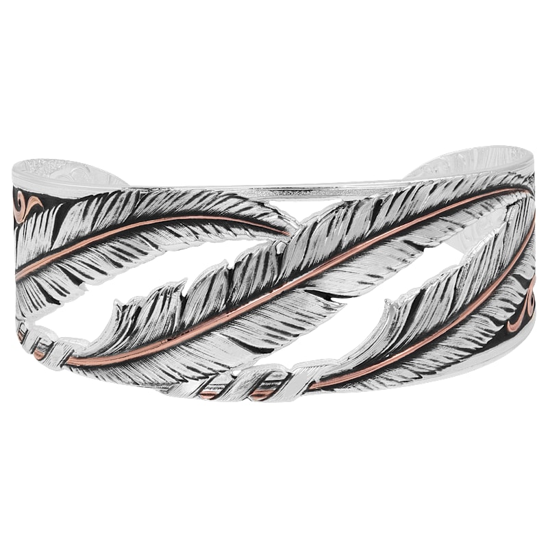 Montana Silversmiths Wind Dancer Pierced Feather Cuff Bracelet