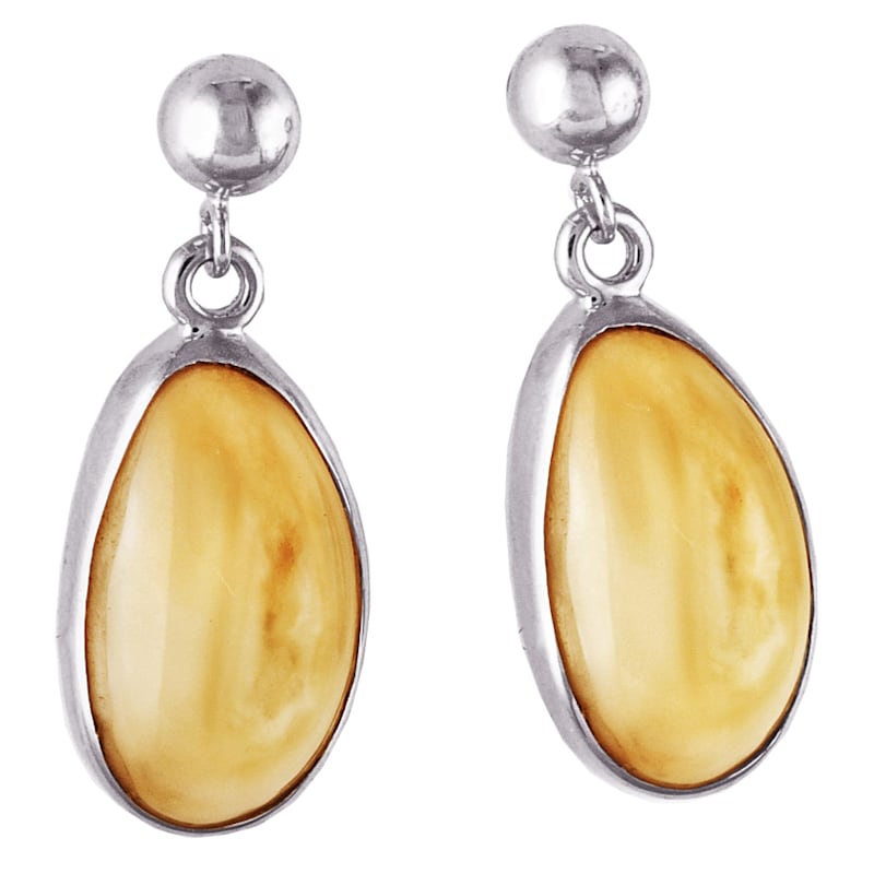 Frontier Collection Custom Sterling Silver Elk Ivory Earrings