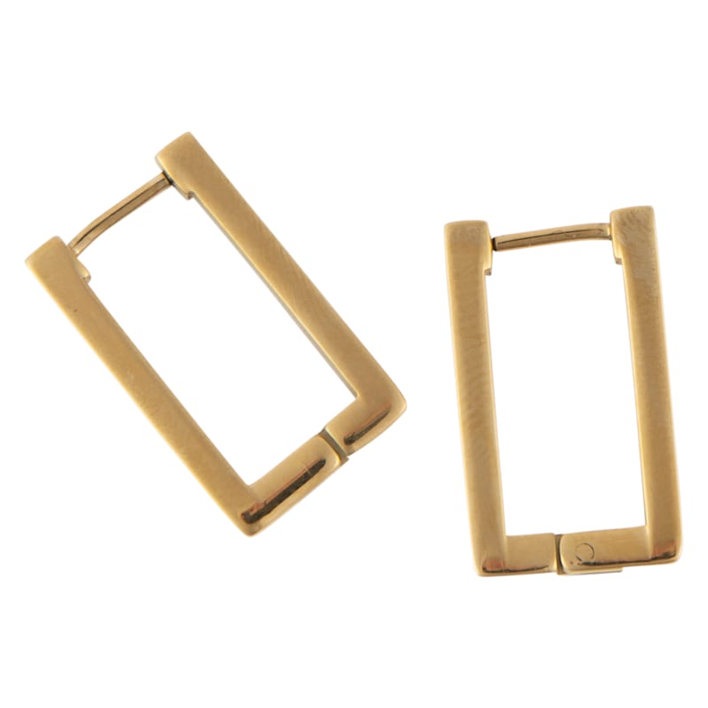 Howard's Narelle Waterproof Rectangle Gold Hoop Earrings