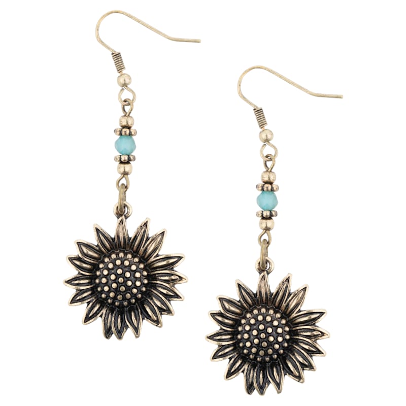 Howard's Wild Spirit Sunflower Drop Earrings