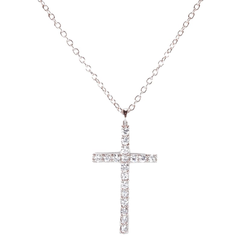 Amanda Blu Timeless Radiance Cross Silver Necklace