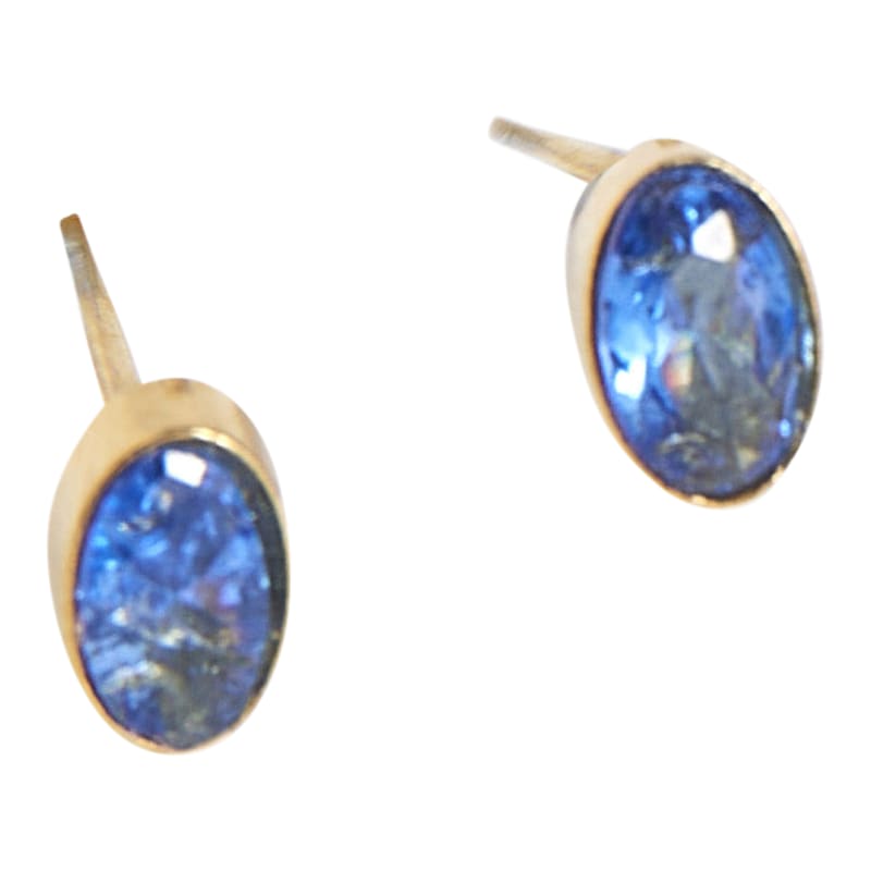 Howard's Narelle Blue Opal Waterproof Oval Gem Stud Earrings