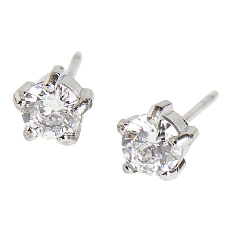 Howard's Narelle Waterproof 4mm Round Cubic Zirconia Stud Earrings