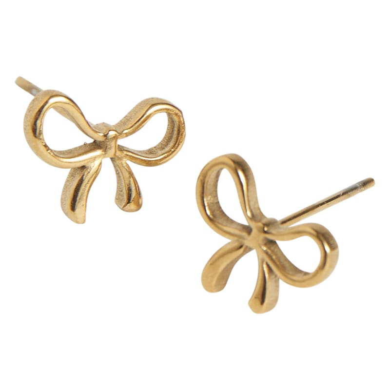 Howard's Narelle Gold Waterproof Bow Stud Earrings