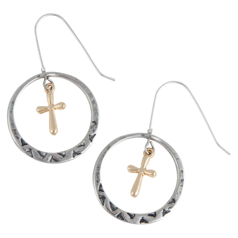 Howard's Wild Spirit Cross Charm Drop Earrings