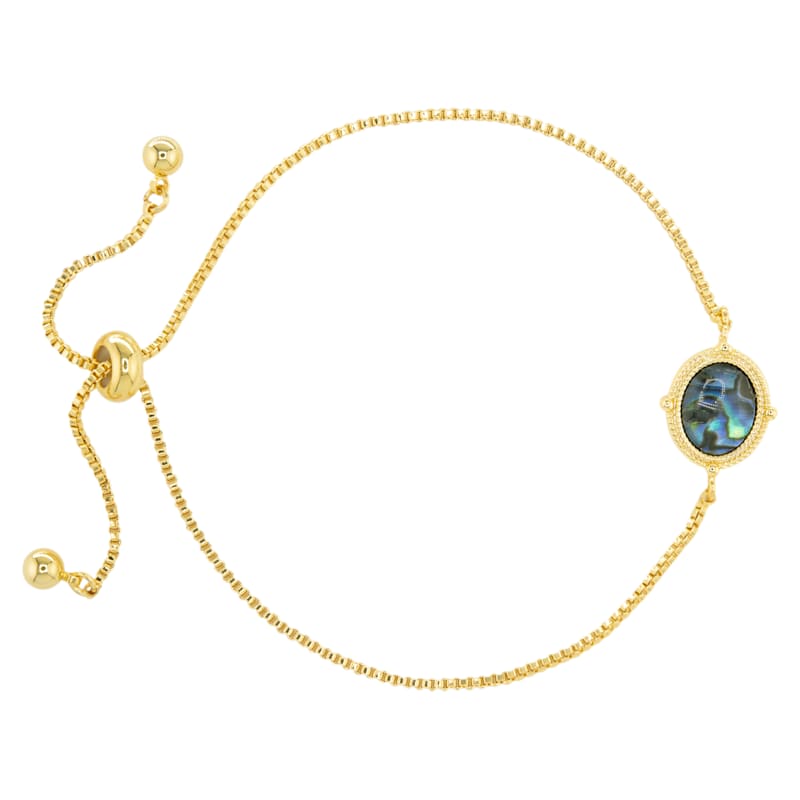 Amanda Blu Abalone Blue Compass Gold Bracelet