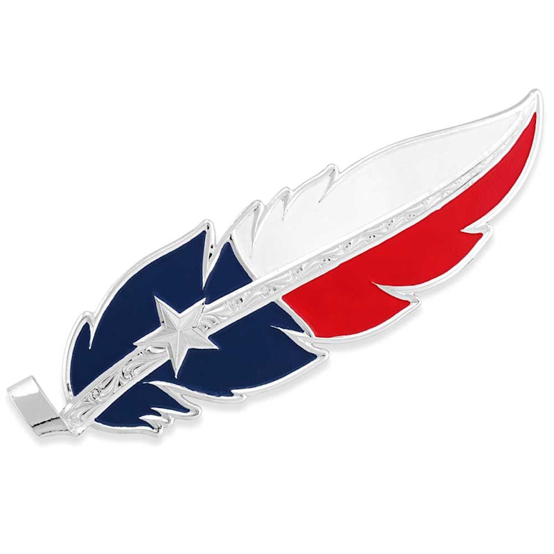 Montana Silversmiths Texas Flag Hat Feather
