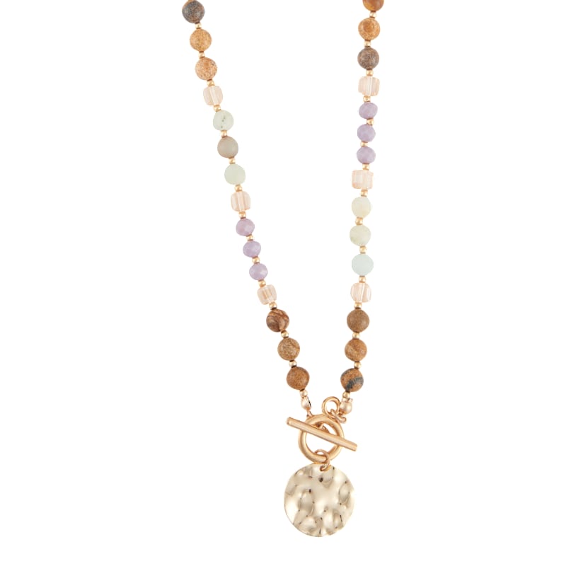 Howard's Bekah Genuine Stone Beaded Toggle Necklace