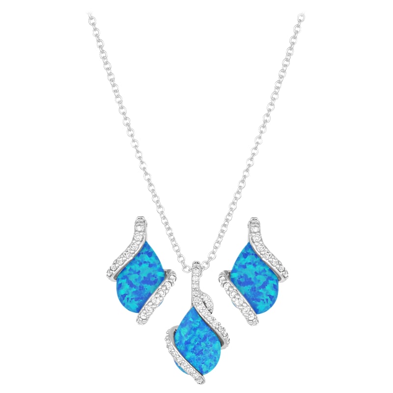 Montana Silversmiths Canyon Colors River Lights Twin Paths Necklace and Earrings Jewelry Set