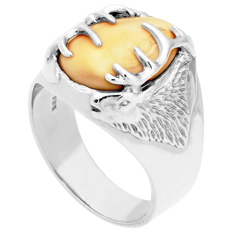 Frontier Collection Men's Custom Sterling Silver Antler Ring