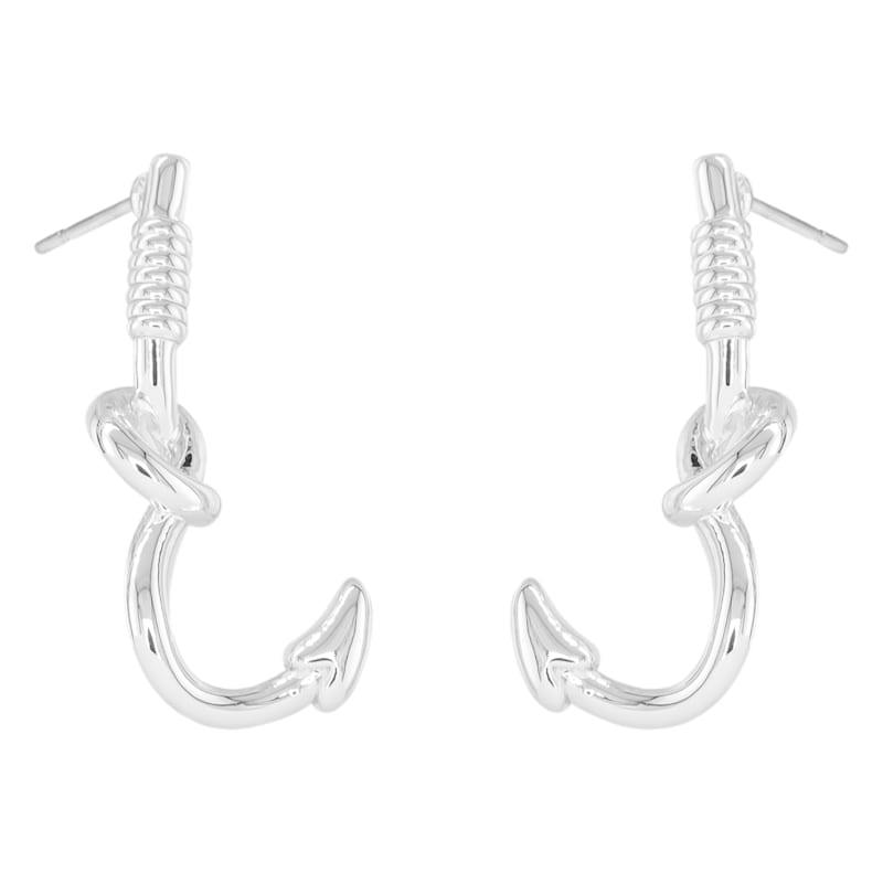 Amanda Blu Silver Fishhook Earrings