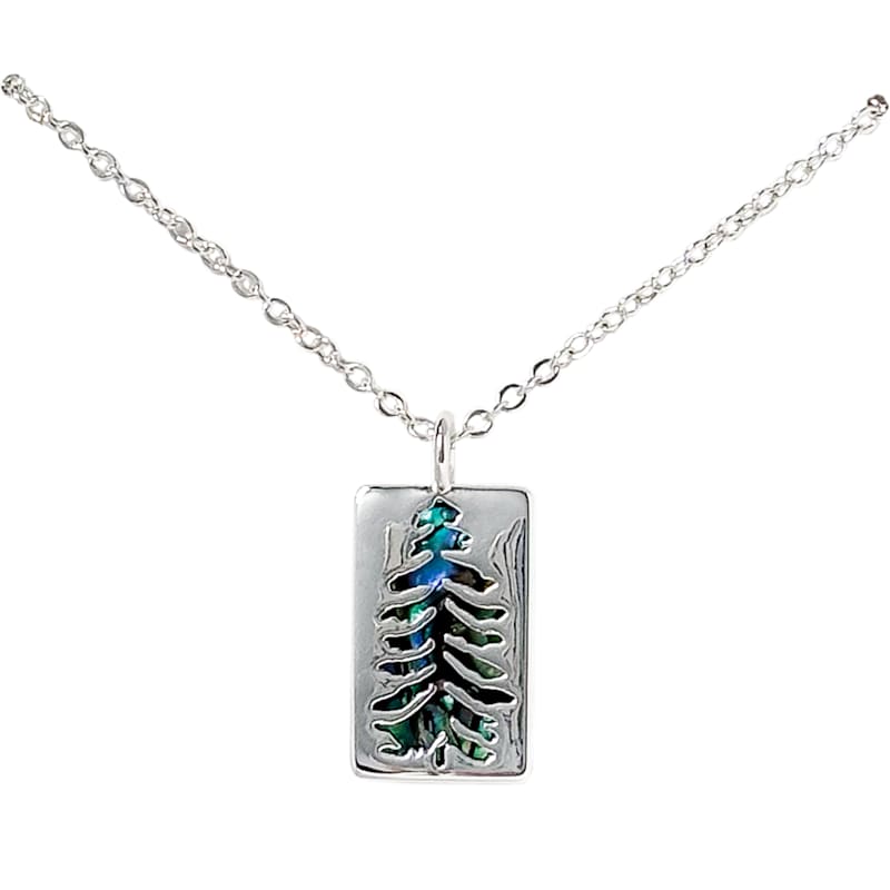 Amanda Blu Abalone Tree Silver Necklace
