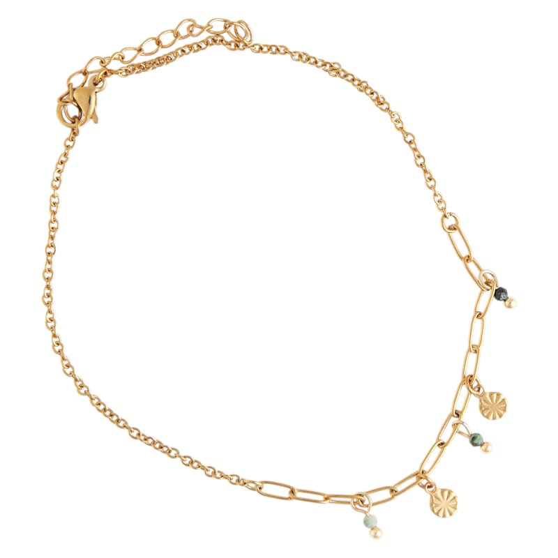 Howard's Narelle Gold Waterproof Beaded Charm Anklet