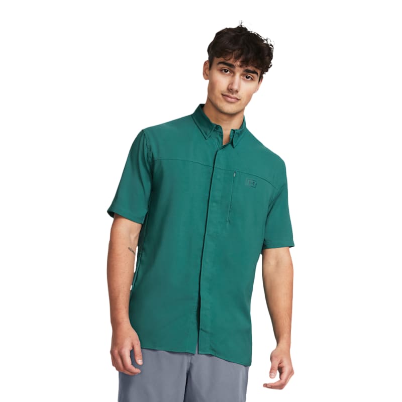 Under Armour Shorebreak Hybrid Woven Short-Sleeve Button-Down Shirt