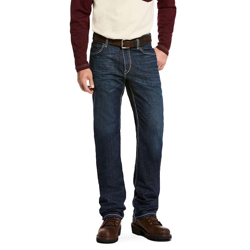 Ariat FR M4 Relaxed DuraStretch Lineup Stackable Straight-Leg Jeans for Men
