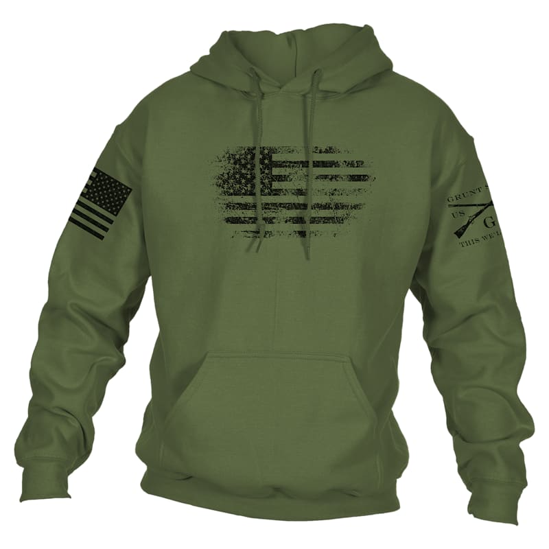 Grunt Style Vintage American Long-Sleeve Hoodie for Men