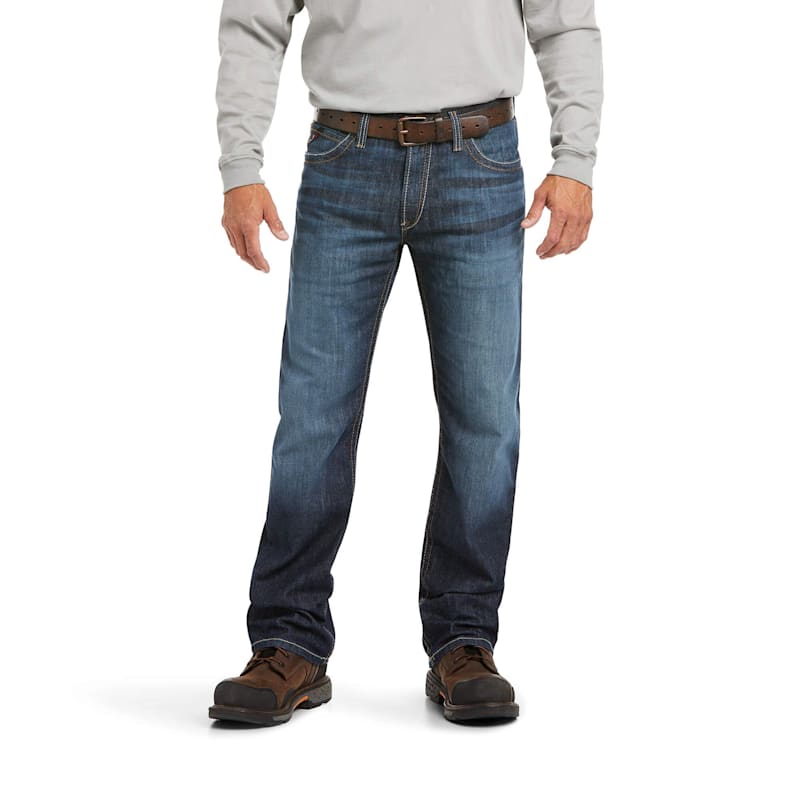 Ariat FR M4 Relaxed Stretch Duralight Basic Boot Cut Jeans for Men