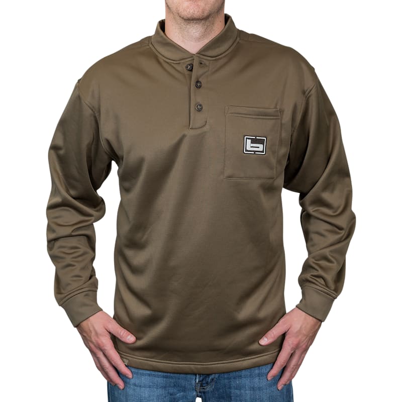 Banded Tec Fleece Henley Shirt