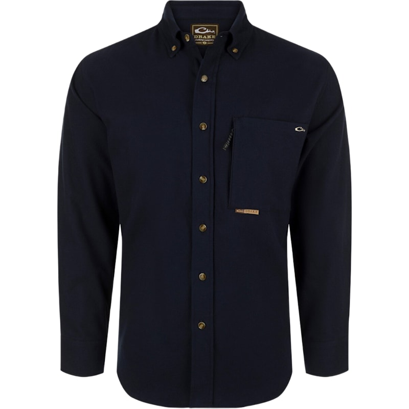 Drake Autumn Brushed Twill Long-Sleeve Shirt