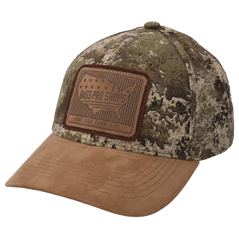 Bass Pro Shops Stacked Leather Patch Cap