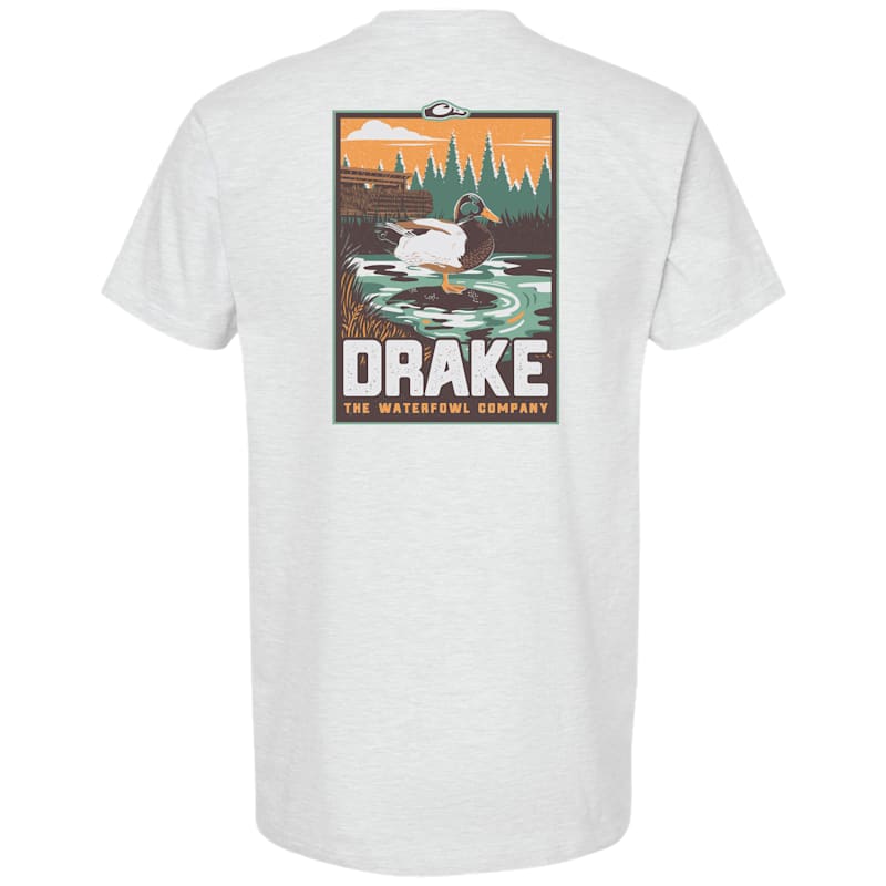 Drake Waterfowl Mallard Blind Scene Short-Sleeve T-Shirt