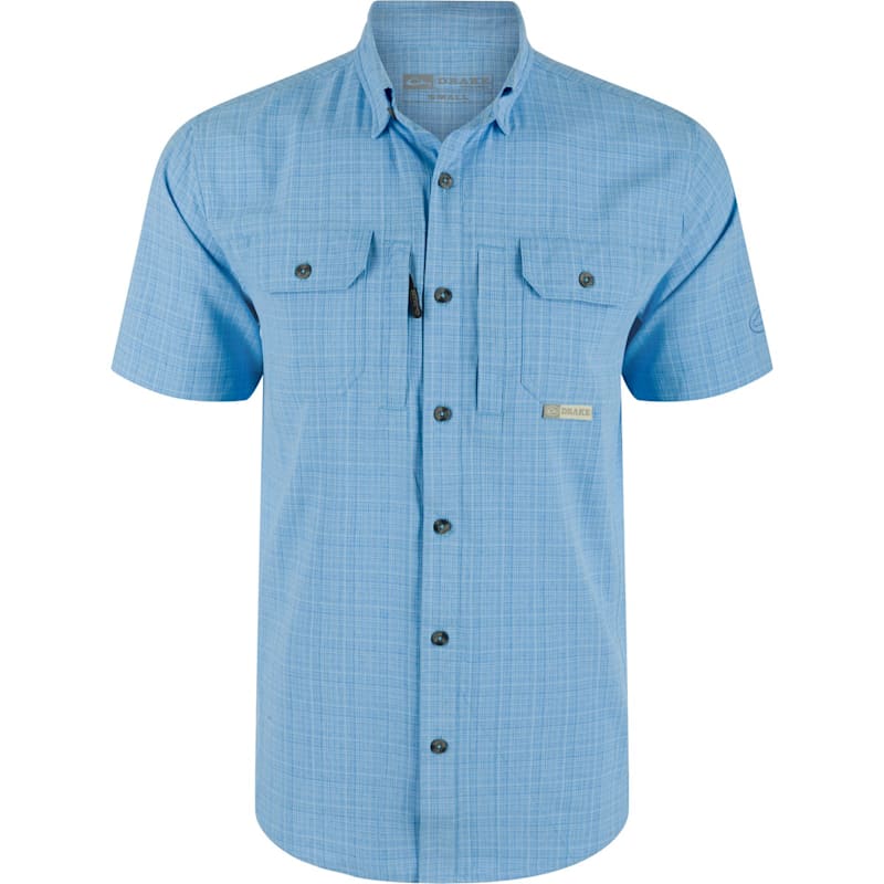Drake Wingshooter Trey Cross Hatch Short Sleeve Shirt