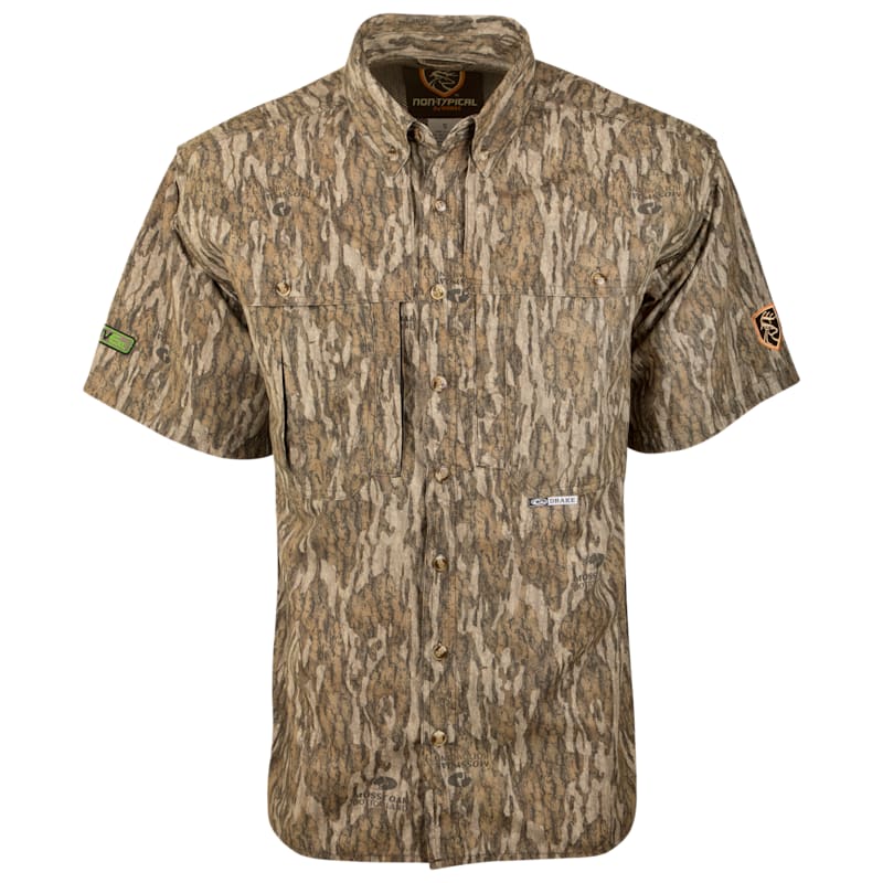 Drake Non-Typical Dura-Lite Button-Down Short-Sleeve Shirt with Agion Active XL for Men