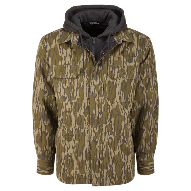 Drake Waterfowl Campfire Canvas Shirt Jacket Hoodie