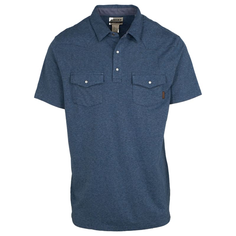 Ariat Retro Western Snap Short-Sleeve Polo for Men