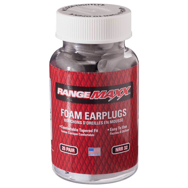 RangeMaxx Foam Shooting Plugs with Bottle