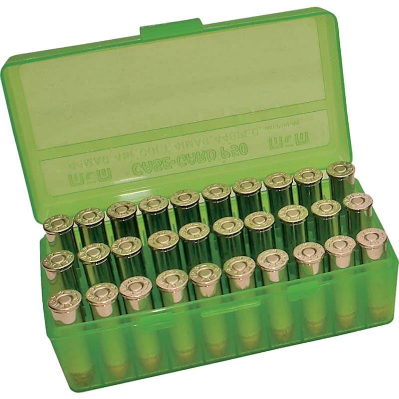 MTM Case-Guard P-50 50-Round Flip-Top Handgun Ammo Box