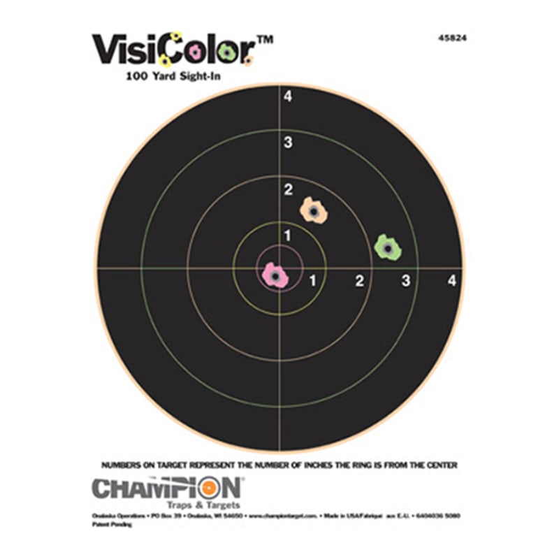 Champion VisiColor Bulls-Eye Shooting Target