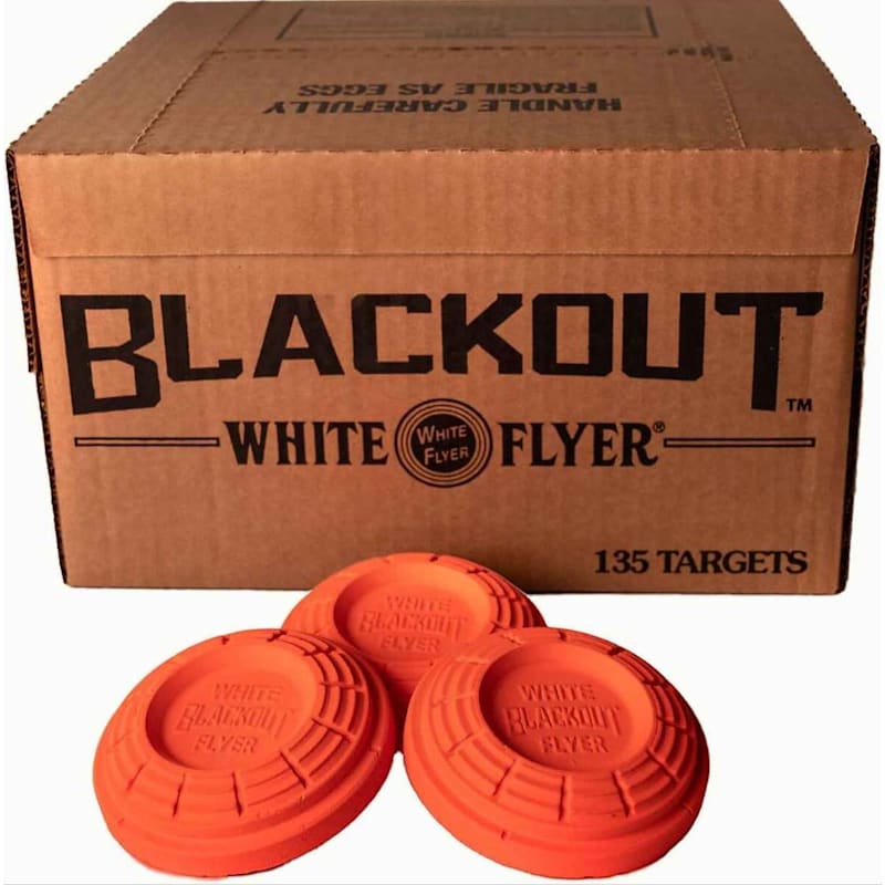 White Flyer 108mm Blackout Trap and Skeet Clay Targets