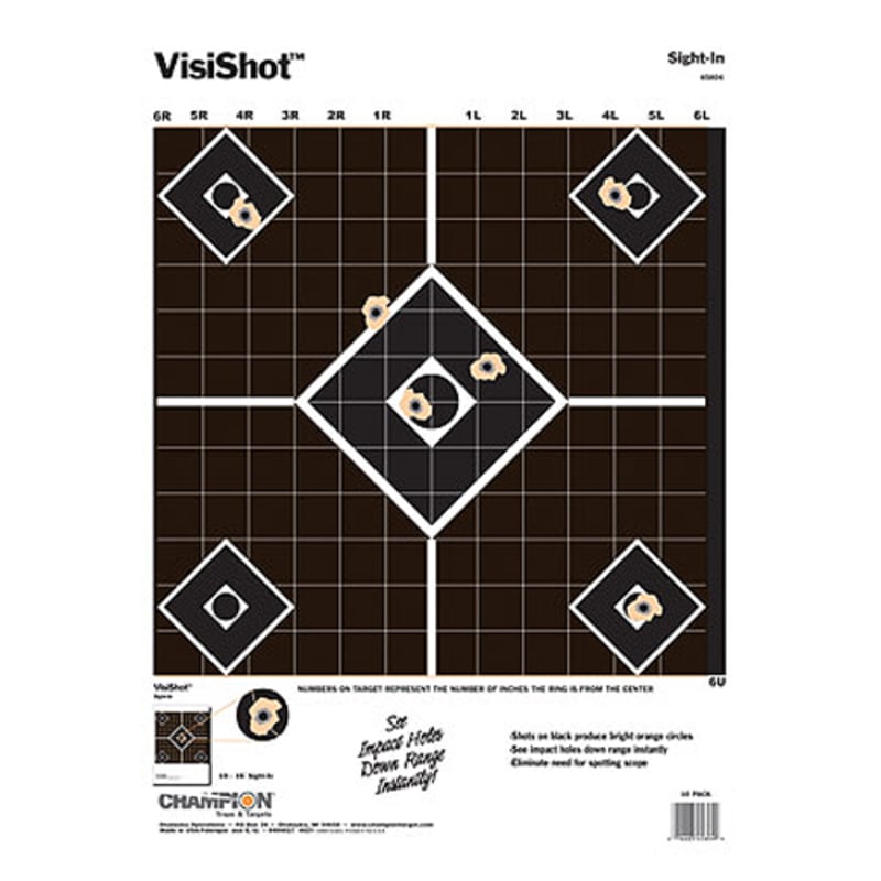 Champion VisiColor Sight-In Shooting Targets