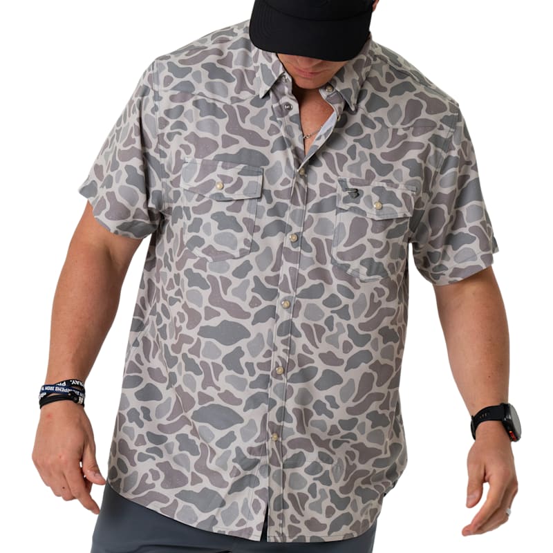 BURLEBO Performance Western Short-Sleeve Button-Down Shirt