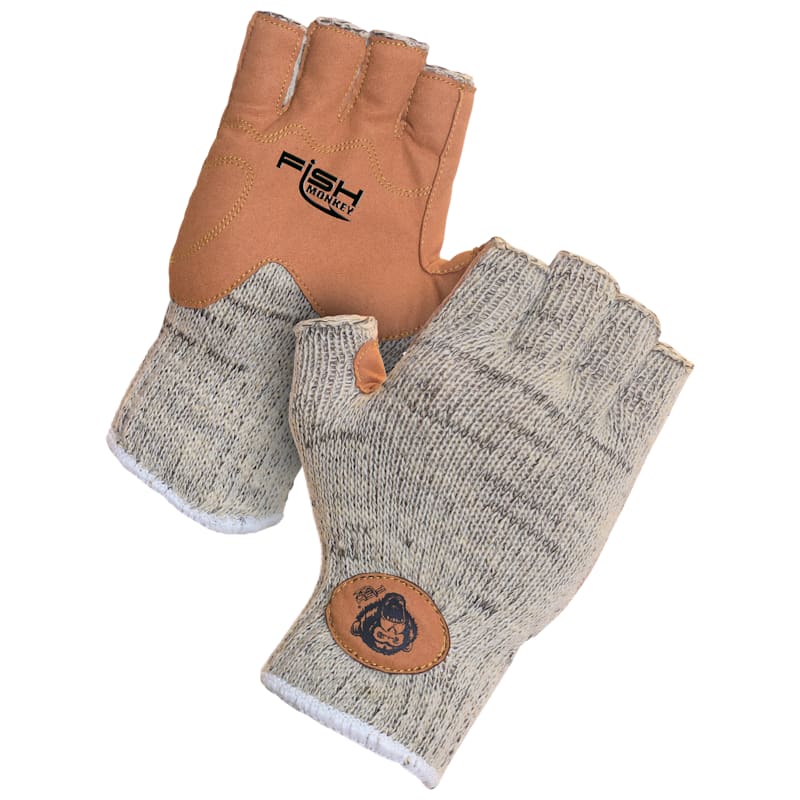 Fish Monkey Wooly Wool Half Finger Gloves