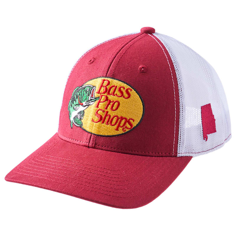 Bass Pro Shops Woodcut Logo and Alabama Patch Snapback Cap
