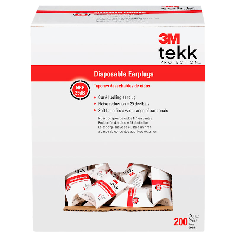 3M Tekk Protection Disposable Earplugs