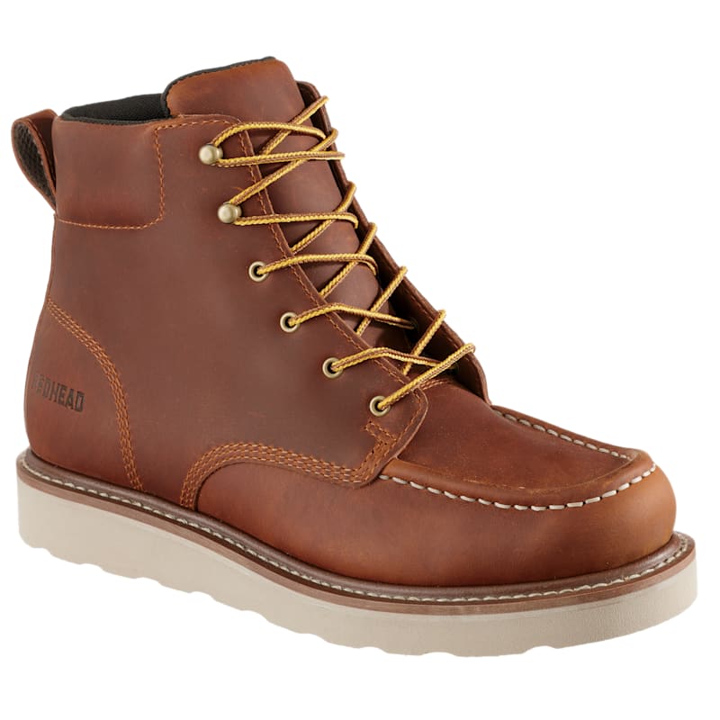 RedHead 6" Moc-Toe Wedge Work Boots for Men