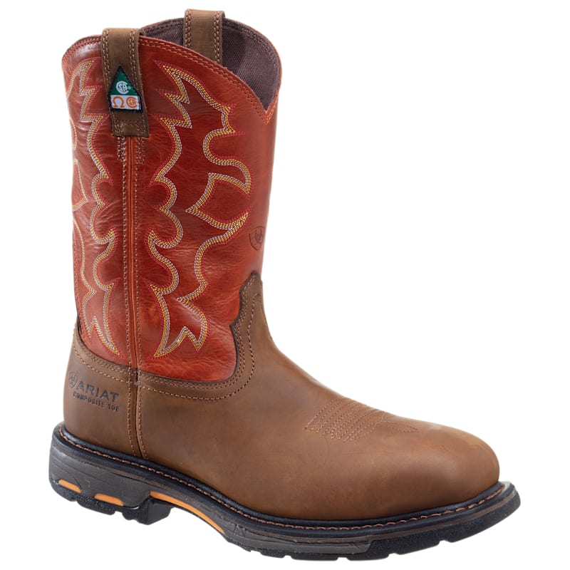 Ariat Workhog Composite Toe Pull-On Work Boots for Men